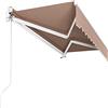 LIFERUN Tenda da sole manuale con braccio snodato, 300 x 250 cm, con supporto a parete, manovella, impermeabile, in alluminio/poliestere, per esterni, terrazza, balcone, beige