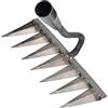 Generic 2 zappe a staffa, strumento di sradicamento, strumento da giardino a sei denti, zappa in ferro resistente per patio, fattoria, orto, cortile