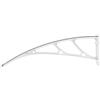 BESTonZON Pensilina Per Porta Bianca Per Copertura Del Patio Staffa In Metallo Decorazione Da Appendere Alla Parete Staffa Per Copertura Antipioggia Per Balcone-60. 00X19. 00X4. 50 Cm