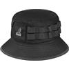 Kangol Cappello in Cotone Waxed Utility Bucket Donna/Uomo - Estivo da Pescatore Sole Estate Primavera/Estate - M (56-57 cm) Nero