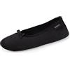 Isotoner Pantofole Ballerine Donna, Nero , 39/40 EU