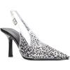 ESSEX GLAM Sandali da donna in Perspex trasparente con fibbia a punta con fibbia e perle per feste, taglie 3-8, Vernice nera, 38 EU