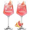 polar-effekt Set di 2 bicchieri Leonardo Puccini Sarti Spritz da 560 ml con incisione - idea regalo per donne e uomini - bicchieri da cocktail per Lillet, Aperol e vino - il regalo di compleanno