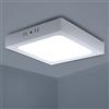 TANIASHOP Plafoniera LED da soffitto 25W 2500LM Alta Luminosità Luce Bianca Fredda 6500K Lampada Quadrata Faro Faretti da Soffitto Angolo 120° IP20 per Camera da Letto Sala da Pranzo Balcone Soggiorno e Ufficio