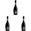 Bottega Accademia Black Prosecco DOC Spumante Brut - 750ml (Confezione da 3)