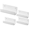 Blulu 4 pezzi di montaggio a parete carriola, ganci in acciaio per garage, carriola, ganci per garage, garage, resistente, organizer per appendere scale, carrelli, sedie, biciclette (bianco)