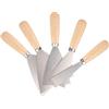 Fulushouxi 5 Pcs Espatula Masilla, Llana para Alisar Paredes, Espátulas Masilla, Espátula con Mango de Madera, Espatulas Pintura, Espátula para Alisar Paredes Rellenar Raspar Pintura o Papel Tapiz (1/2/3/4/5)
