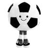 Hpbaggy 25 cm Giocattolo Calcio Peluche Farcito Giocattolo Pallone Giocattoli,Cuscino In Peluche Con Design Calcistico,Morbido e Imbottito per Bambini, Ragazze Ragazzi Regalo (Bianco)