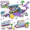 HOGOKIDS 3 in 1 Friends Aereo Giocattolo da Costruire - 808pcs Set di Costruzioni per Aereo/Barca/Camper con 6 Mini Animali Carini, Scivolo e Adesivi, Regali per Bambini Ragazzi Ragazze