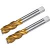 QUARKZMAN 2pz Maschi Filettatura Scanalatura Spirale, Maschio Filettatura Metrico M14 x 1,5 H2, Utensili Maschiatura Macchina Acciaio Rapido M2 Rivestito Titanio per Riparazioni Macchinisti