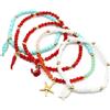 Silvia Creations And Co Bracciale Elastico da Donna con Corallini o Cristalli Colorati da 4mm e Ciondolo a Scelta