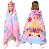 Joiedomi unicornio 127 x 77 cm - tovaglia da bagno in algodón soave - per bambini da 3 a 10 anni - tovaglia da piscina con cappuccio - tovaglia assorbente per bambini