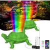 OSREE Faretto LED Laghetto con 12V Trasformatore, 6W Luci per Laghetto con Controllo APP, IP68 Impermeabile Luce Subacquea per Illuminazione laghetto Giardino Acquari Fontana Set 2