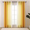 L.Z.E Tende per la Privacy in Oro e Bianco per Soggiorno e Camera da Letto con Occhielli, Tende Ombre con Filtraggio della Luce per Soggiorno, Cucina e Finestra, Lunghezza 245 cm, Design Sfumato, 96