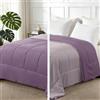 Exclusivo Mezcla Piumino letto singolo, Piumino trapuntato soffice e traspirante, adatto a tutte le stagioni, 135x200 CM Lavanda polverosa/Cenere lilla