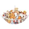 ZephyrHome Bianca Amaca Porta Peluche per Animali di Peluche -Rete di Stoccaggio Angolare in Stile Boho, Organizzatore Appeso per Giocattoli e Peluche, Ideale per Camera Bambini e （182.88x 127x 127 cm）