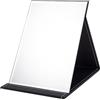 OWLKELA Specchio Pieghevole Portatile da 20 x 14 cm, Specchio per Trucco Compatto Super HD, Specchio da Viaggio in Pelle PU Nera, Specchio da Toeletta da Terra, Specchio da Scrivania Pieghevole