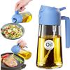 YARRAMATE Spruzzino Olio 2 in 1 per Friggitrice Aria 470 ml (SkyBlue) | Dosatore bottiglia e oliera spray da cucina, nebulizzatore per alimenti, accessori spruzzatore, azzurro