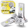 Sidaqi H7 Lampadina LED 6000K bianco con ventola 1:1 Dimensione 32000LM LED H7 Kit di conversione fari 12V per Hi/Lo Beam Fendinebbia Plug and Play-2PCS
