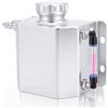 WODHMIEY 1L Serbatoio di Compensazione in Alluminio per Liquido Refrigerante, Contenitore di Trabocco - Universale Vaso per Acqua del Radiatore, Con Valvola di Scaricamento Magnetica, Tubo di Visione