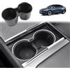 GAFAT Portabevande per Nuovo Tesla Model Y Juniper 2025 2026/Tesla Model 3 Highland 2025 2024, in Gomma Morbida TPE, Supporto per Console Centrale, Tappetini Tesla Model Y 2025, Antiscivolo, Antiurto