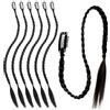 Siyrdxcbt 6 Pezzi Nero Extension Treccine Africane 50cm Extension Capelli Treccine Treccia Finta Capelli Stile Dolce e Fresco per Quotidiano Party Styling Party Photography Punch Cosplay Halloween Hip Hop
