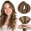 SEGO Pro Extension Capelli Veri Biadesivo 10pz 30cm #4/27 Marrone Medio/Biondo Scuro Extension Biadesive Capelli Veri Lisci Remy Tape in Hair Extension (10g)
