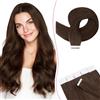 SEGO Pro Extension Capelli Veri Biadesivo 20pz 25cm #4 Marrone Medio Extension Biadesive Capelli Veri Lisci Remy Tape in Human Hair Extension (20g)