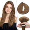 SEGO Pro Extension Biadesive Capelli Veri 10pz 35cm #6 Marrone Chiaro Capelli Umani Remy Extension Capelli Veri Biadesivo Tape in Hair Extension (10g)