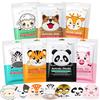 SHOPPGO Maschere Viso Bambina, Set Maschere Visos, Maschera Viso Idratante con Stampe Animalier, Maschera viso Bambina, Idratante e Nutriente, Adatto a Tutti i Tipi di Pelle (B)