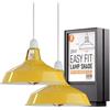 DC Voltage Paralume a sospensione giallo, non elettrico, 30 cm, per lampada da terra e lampada da parete, con anello di riduzione del paralume, per soggiorno, sala da pranzo e camera da letto