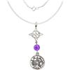 Wicca in Oro 24 Carati Su Argento 925 Con Madreperla Rosa E Bianca