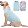 Katzinst, set di 2 magliette per cani di taglia grande, protezione solare, elastiche e morbide, pettorina per cani senza maniche per passeggiate con tempo caldo, Labrador Pitbull (Blu chiaro, Lilla
