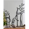 Casablanca modernes Design Casablanca - Statuetta decorativa a forma di renna in alluminio, colore nero, decorazione natalizia XL, altezza 37,5 cm