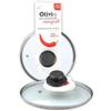 IPEA Coperchio per Padella o Pentola in Vetro Temperato - 18/20 / 22/24 / 26/28 / 30/32 cm - Trasparente Rotondo Universale con Pomello per Pentole e Cucina - Lavabile Lavastoviglie - 22 CM