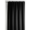 Gardinia Sehlbach Tenda pronta per l'uso con fettuccia, Dimout, Nero, 140 x 245 cm, A risparmio energetico in inverno, Termoresistente in estate, Opaco, Tenda perfetta