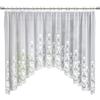 Gardinia Sehlbach Tenda ad arco con fettuccia, Ornamenti floreali in jacquard, Bianco, 300 x 145 cm, Design elegante, Atmosfera naturale, Arredamento semplice, Accenti di stile