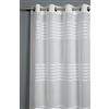 Gardinia Sehlbach Tenda pronta per l'uso con occhielli, Righe 3D, Bianco, 140 x 245 cm, Certificato Oeko-Tex, Opaco, Traslucida, Facile da applicare, Nastro accorciante incluso