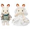 Calico Critters Set coppia matrimonio Sylvanian Families ricamo edera Calico Critters nuovo G...