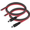 CERRXIAN DC5521 Cavo di Alimentazione a Trecce, 1,6 Piedi 14AWG 5,5 mm x 2,1 mm, Maschio CC Nudo, Aperto per Riparazione - 2 Pezzi