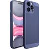 Moozy VentiGuard Cover per iphone 15 Pro Max, 6.7-pollici, Custodia per iphone 15 Pro Max Traspirante con Motivo Perforato per Circolazione dell'Aria, Bumper cover per 15 Pro Max, Blu