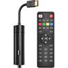 DCOLOR Decoder DVB-T2/C Mini HDMI Stick,Decoder Digitale Terrestre 2024 Invisibile TV Uscita 1080p Supporta HEVC H.265 10Bit Dolby Audio/PVR Recorder [Telecomando Programmabile 2 in 1] per HD TV