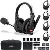 SYNCO XTALK XMax Cuffia Intercom Wireless, Cuffia a Doppio Orecchio Portata 500m Batteria 24h per Comunicazione di Squadra in Eventi, TV e Produzioni Cinematografiche 5PCS