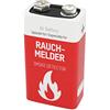 ANSMANN 1x Batteria Litio per rilevatori di fumo incendi - Pacchi batterie 9V per sensori movimento allarme rilevatore CO - E-Blocco qualità premium