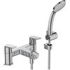 Ideal Standard - Cerafine D, Kit rubinetto per vasca doppio comando con accessori, Cromato