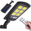 Maclean MCE446 Lampione solare con sensore di movimento e crepuscolare IP54 4W 400 Lumen 6500K Lampada solare telecomandata Lampada da parete per esterni Lanterna stradale 3 modalità