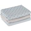 roba Set 3 Lenzuolini Bio Lil Planet - Mussola di Cotone Biologico - Certificato GOTS - 80 x 80 cm - Traspirante - Idrorepellente e Lavabile - Ottimale per Tutte le Stagioni - Azzurro
