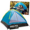 STREND PRO Tenda da campeggio 2 persone 175x130x100 cm - Tenda a cupola impermeabile, tenda da campeggio leggera per festival, giardino, attività all'aperto