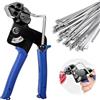 LQGTQO Kit Pistola per Fascette in Metallo, Pinza per Fascette Metalliche, Strumento Serraggio, Fascette Metalliche Stringitubo, con 200 Fascette Autobloccanti in Acciaio Inossidabile 304