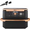 Ninja Foodi FlexDrawer, Friggitrice ad Aria, Doppia Zona, Separatore Rimovibile, Cassetto da 10.4L, 7 in 1, Componenti Antiaderenti Lavabili in Lavastoviglie, Nero/Rame, AF500EUCP